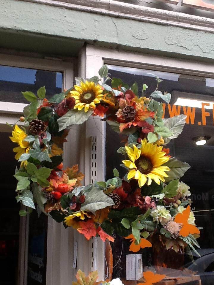 Autumn Door wreath designed to your specifications by Flowers by Hughes, Monaghan Town, Ireland